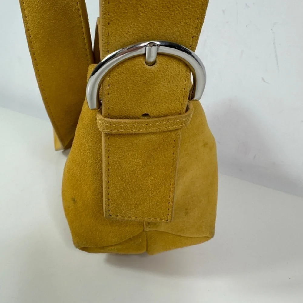 Urban Outfitters Mustard Suede Micro Bag With Straps Crossbody - Picture 5 of 12